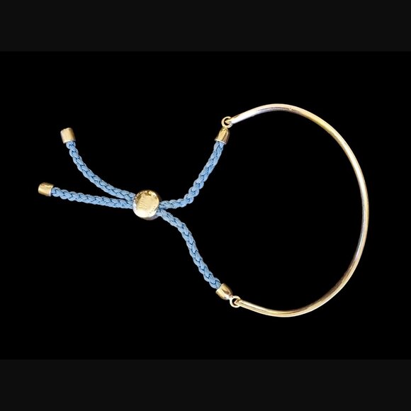 Monica Vinader 925 Sterling Fiji Retired Engravable Bar Adjustable Bracelet OSFM - Picture 5 of 6